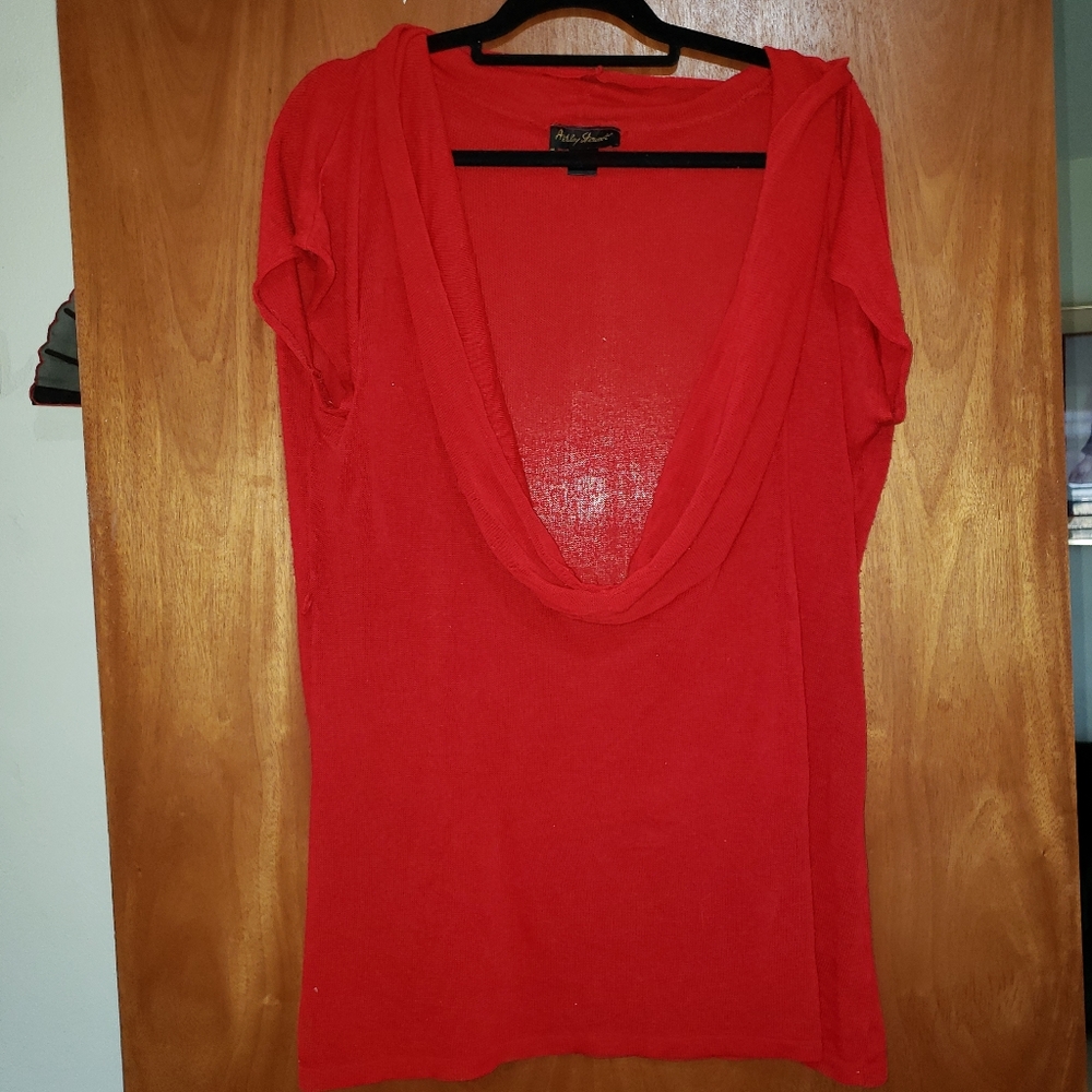Red sweater top